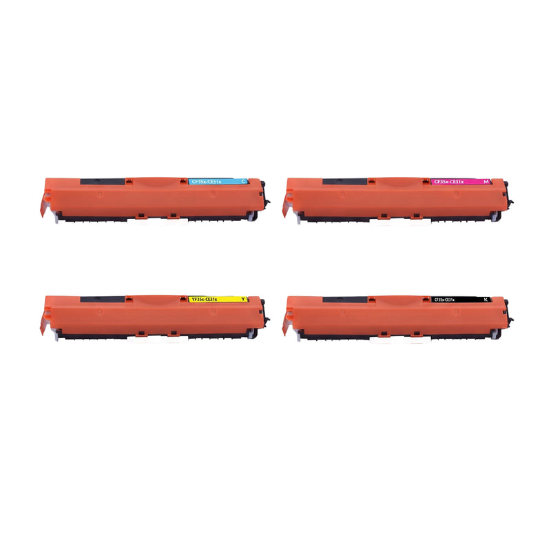 Kompatibel Druckertoner für HP - 130A | 1x BCYM