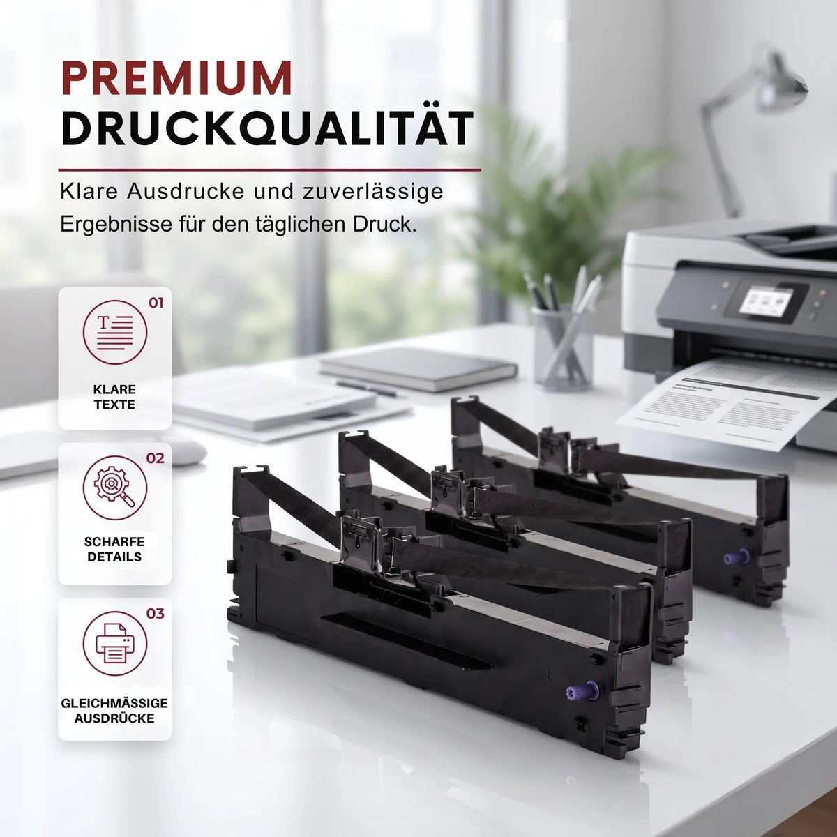 Kompatibel Farbbänder für Epson - LQ-350 | 1x Schwarz