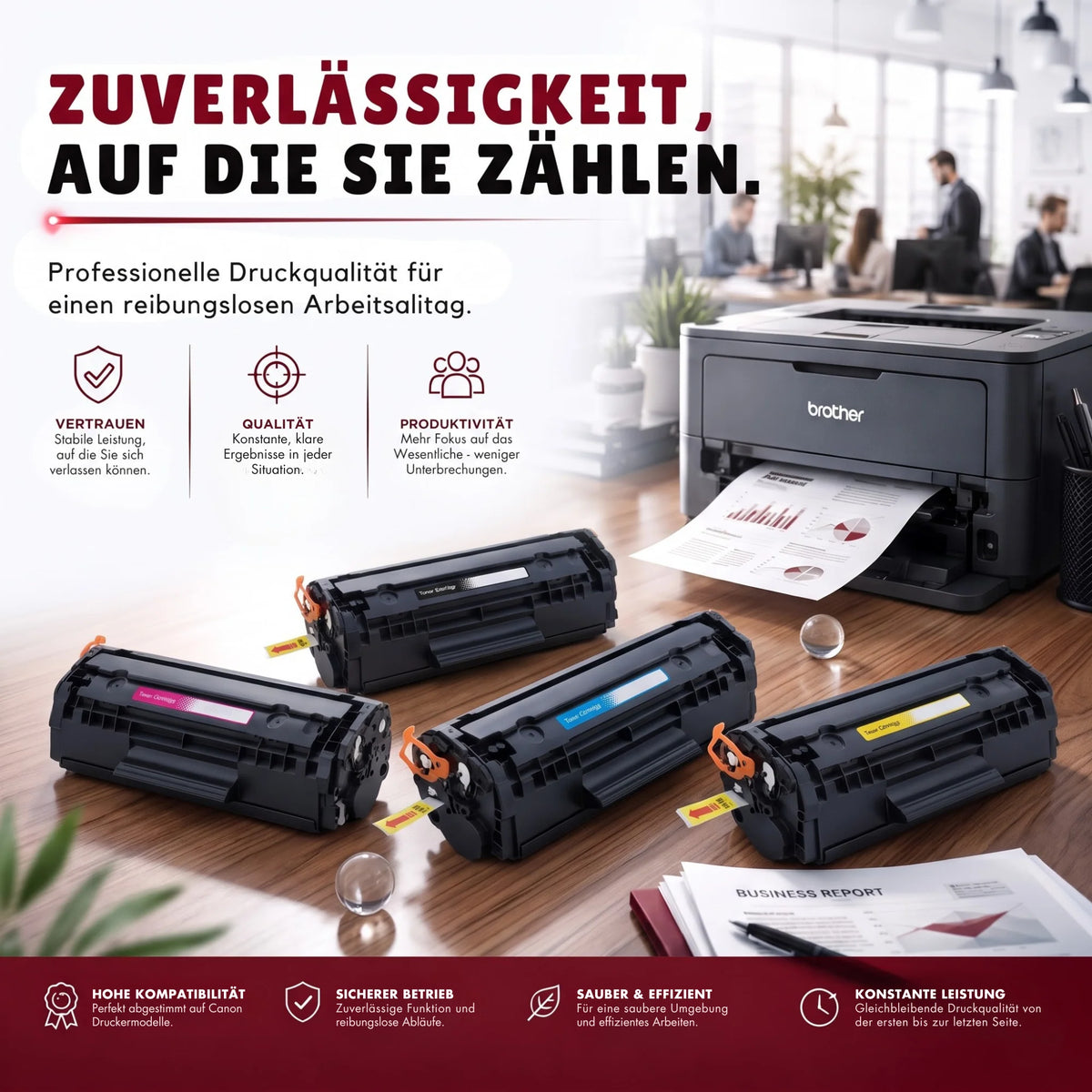 Kompatibel Druckertoner für Canon - CRG-054  | 1x BCYM
