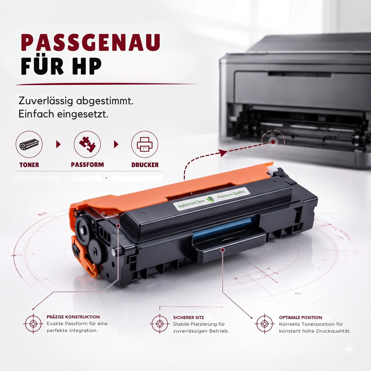 Kompatibel Druckertoner für HP - CF287A | 1x Schwarz