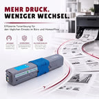 Kompatibel Druckertoner für OKI - C332 BK | 1x Schwarz